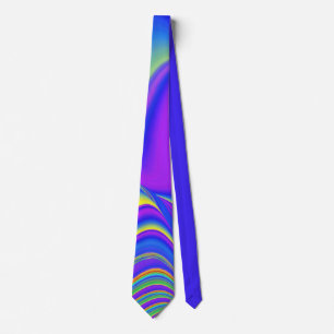 Summerfeeling , Abstract 3D Rainbowart Tie