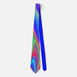 Summerfeeling , Abstract 3D Rainbowart Tie