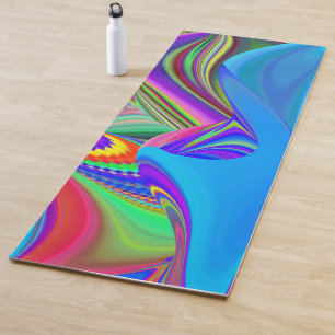 Summerfeeling , Abstract 3D Rainbowart Yoga Mat