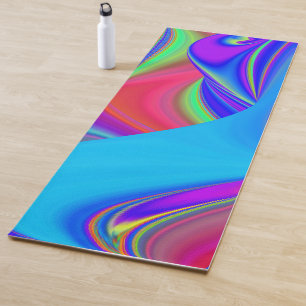 Summerfeeling , Abstract 3D Rainbowart Yoga Mat