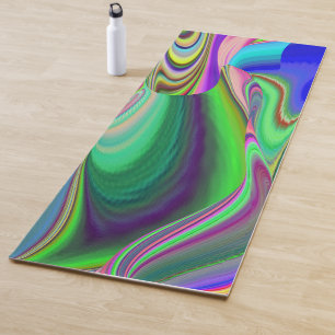 Summerfeeling , Abstract 3D Rainbowart Yoga Mat