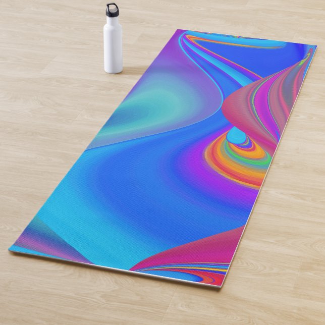 Summerfeeling , Abstract 3D Rainbowart Yoga Mat (In Situ)