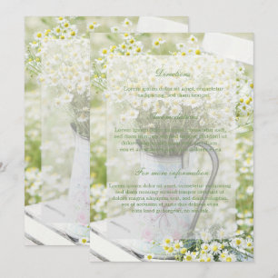 Summerfield Daisies Camomile Flower Floral Wedding Invitation