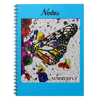 Summerfly Note Book Blue Background