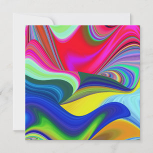 Summerrainbow , Abstract 3D Rainbowart Card