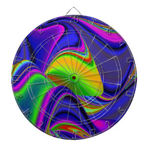 Summerrainbow , Abstract 3D Rainbowart Dartboard