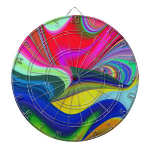 Summerrainbow , Abstract 3D Rainbowart Dartboard