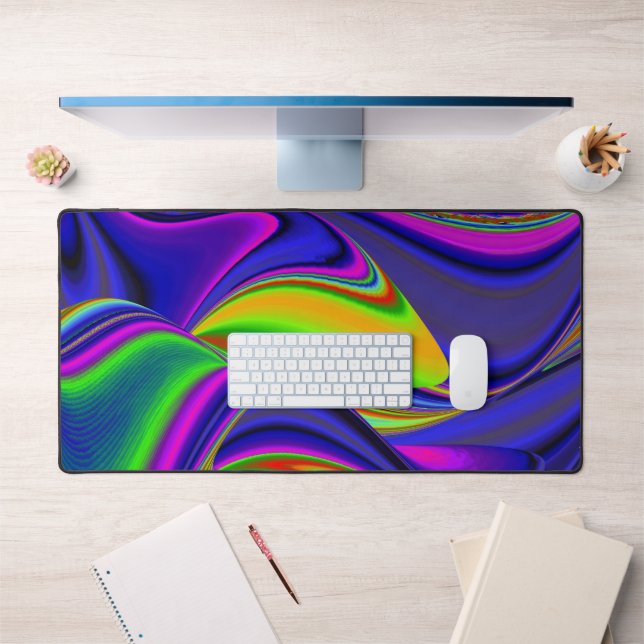 Summerrainbow , Abstract 3D Rainbowart Desk Mat (Office 1)