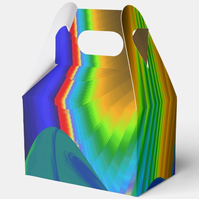 Summerrainbow , Abstract 3D Rainbowart Favor Box (Front)