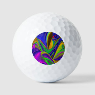 Summerrainbow , Abstract 3D Rainbowart Golf Balls