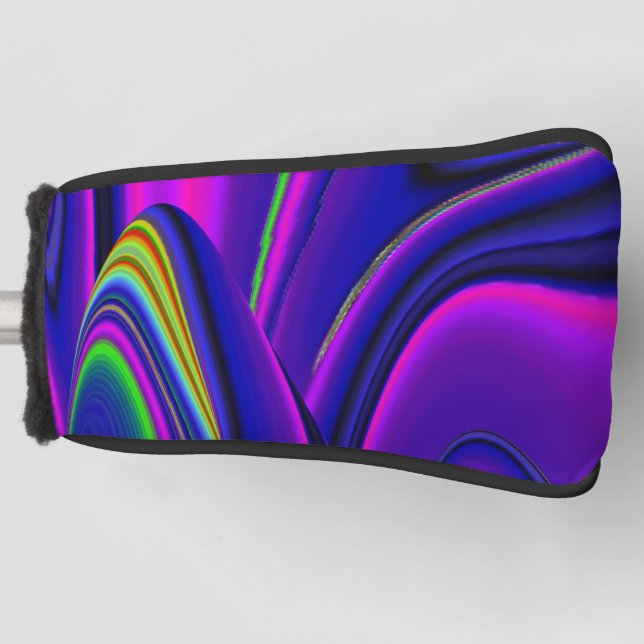 Summerrainbow , Abstract 3D Rainbowart Golf Head Cover (Front)