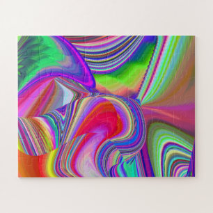 Summerrainbow , Abstract 3D Rainbowart Jigsaw Puzzle