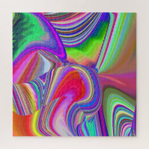Summerrainbow , Abstract 3D Rainbowart Jigsaw Puzzle