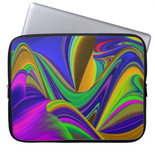 Summerrainbow , Abstract 3D Rainbowart Laptop Sleeve