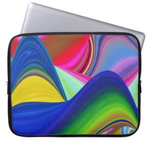 Summerrainbow , Abstract 3D Rainbowart Laptop Sleeve