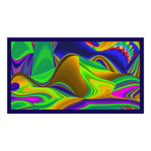 Summerrainbow , Abstract 3D Rainbowart Photo Print