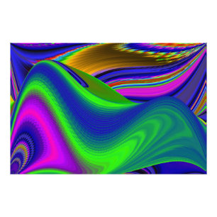 Summerrainbow , Abstract 3D Rainbowart Photo Print