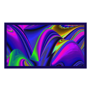 Summerrainbow , Abstract 3D Rainbowart Photo Print