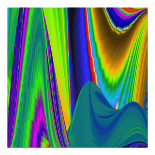 Summerrainbow , Abstract 3D Rainbowart Photo Print