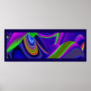 Summerrainbow , Abstract 3D Rainbowart Poster