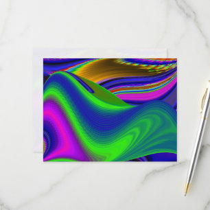Summerrainbow , Abstract 3D Rainbowart RSVP Card