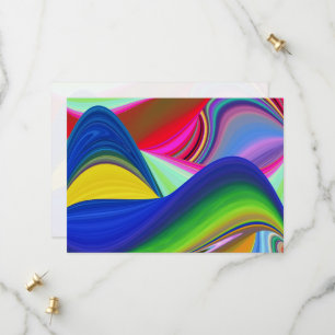 Summerrainbow , Abstract 3D Rainbowart Save The Date