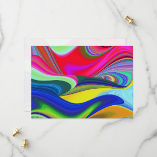 Summerrainbow , Abstract 3D Rainbowart Save The Date
