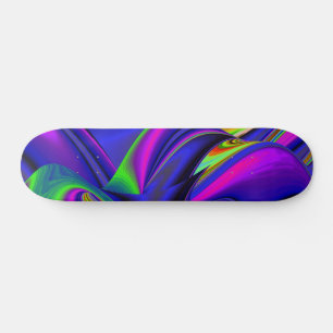 Summerrainbow , Abstract 3D Rainbowart Skateboard