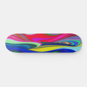Summerrainbow , Abstract 3D Rainbowart Skateboard