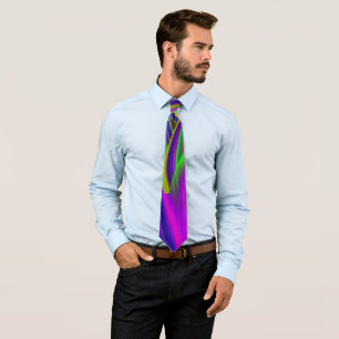 Summerrainbow , Abstract 3D Rainbowart Tie