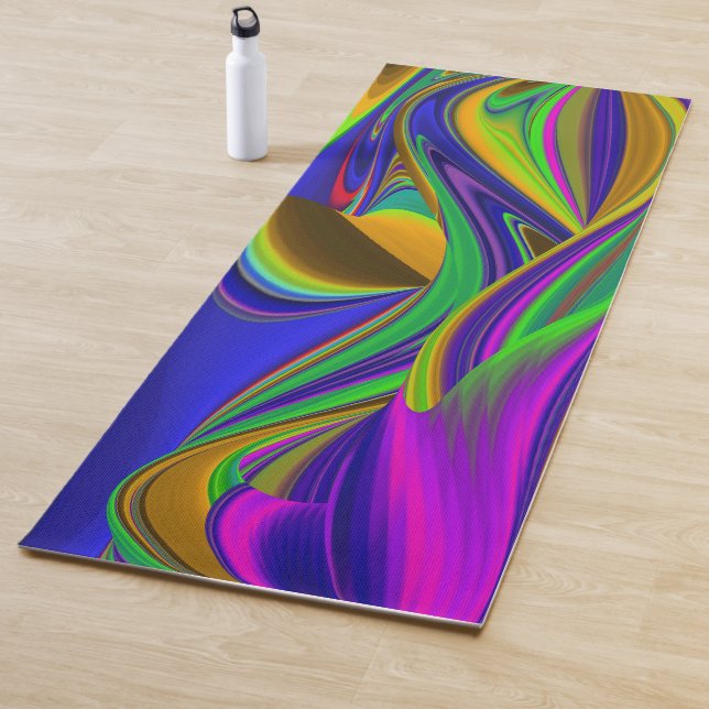 Summerrainbow , Abstract 3D Rainbowart Yoga Mat (In Situ)