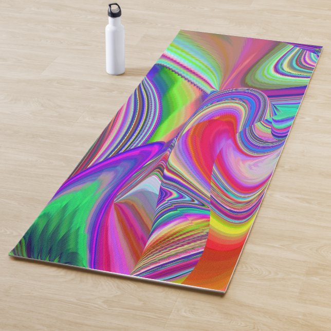 Summerrainbow , Abstract 3D Rainbowart Yoga Mat (In Situ)