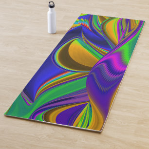 Summerrainbow , Abstract 3D Rainbowart Yoga Mat