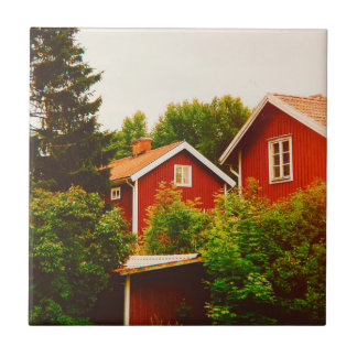 Summer's day in Dalarna Tile