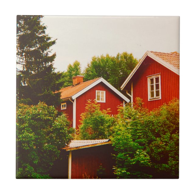 Summer's day in Dalarna Tile (Front)