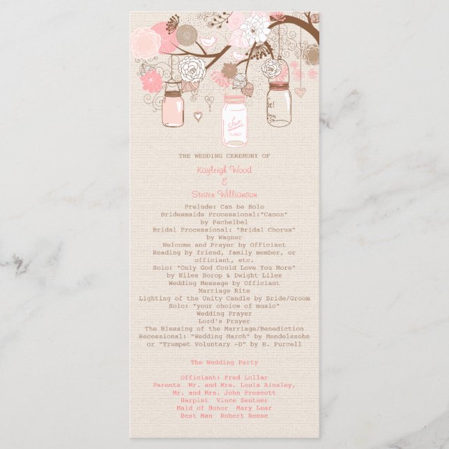Summer's Dream Wedding Program (Front)