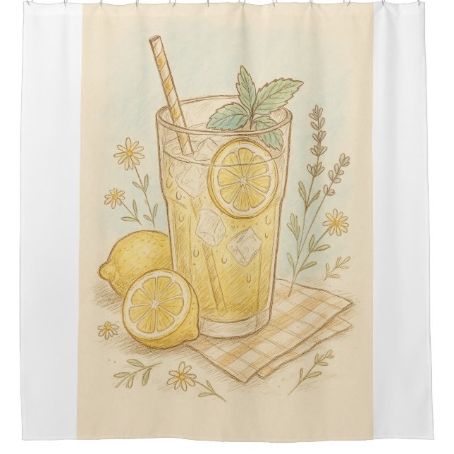 Summer's Sweetest Sip Pastel Lemonade Illustration (Front)