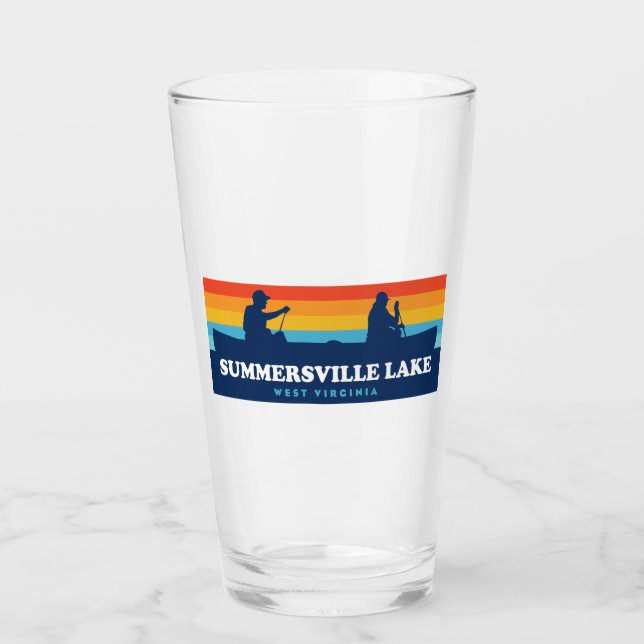 Summersville Lake West Virginia Canoe Glass (Front)
