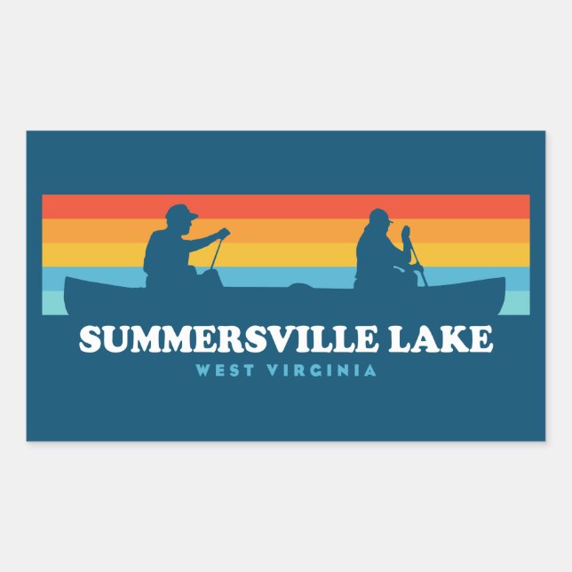 Summersville Lake West Virginia Canoe Sticker (Front)