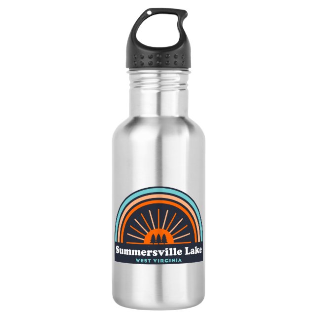 Summersville Lake West Virginia Rainbow 532 Ml Water Bottle (Front)