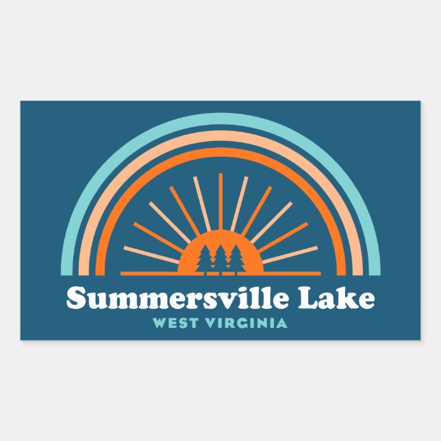 Summersville Lake West Virginia Rainbow Sticker (Front)