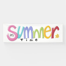 Summertime 2.5' x 8' Banner