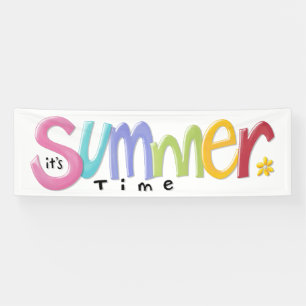 Summertime 2.5' x 8' Banner