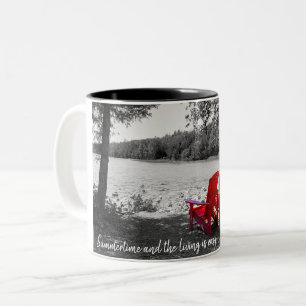 Summertime and the living is easy Two-Tone coffee mug