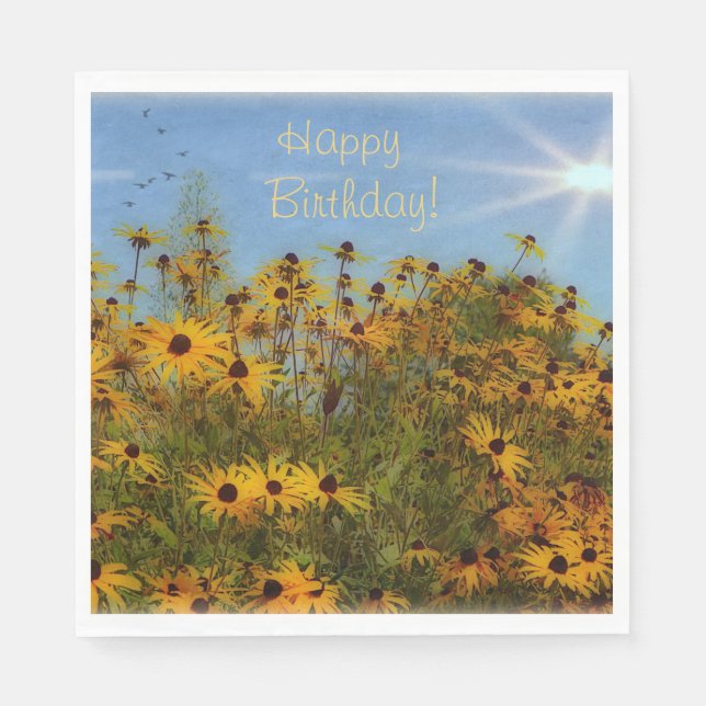 Summertime Black-Eyed-Susans Napkin (Front)