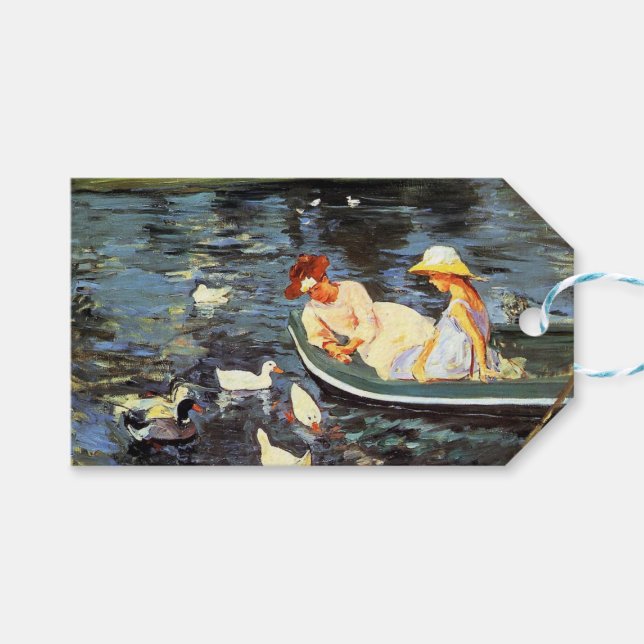 Summertime (by Mary Cassatt) Gift Tags (Front (Horizontal))