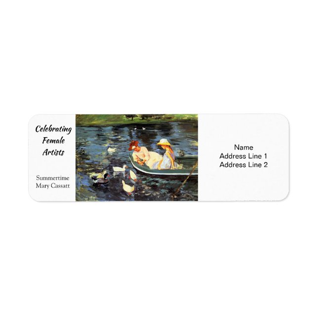 Summertime by Mary Cassatt Return Address Label (Front)