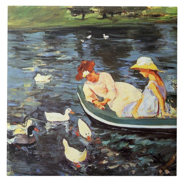 Summertime (by Mary Cassatt) Tile (Front)