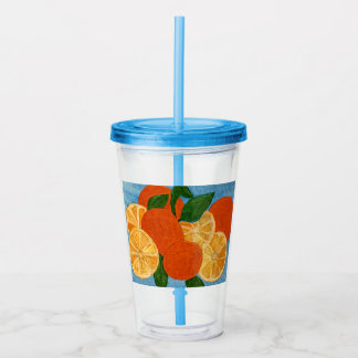 Summertime Citrus Orange Artistic Tumbler