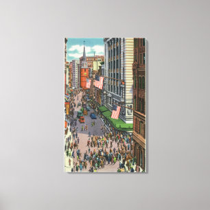 Summertime Crowds on Washington Street Canvas Print